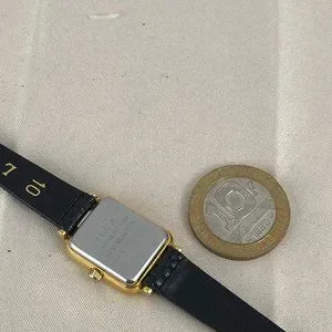 Vintage Jaz Paris Ladies French Designer Watch Beautiful Pinstrip Gray Gold Dial Vintage Jaz Paris Ladies French Designer Watch Beautiful  main image 2